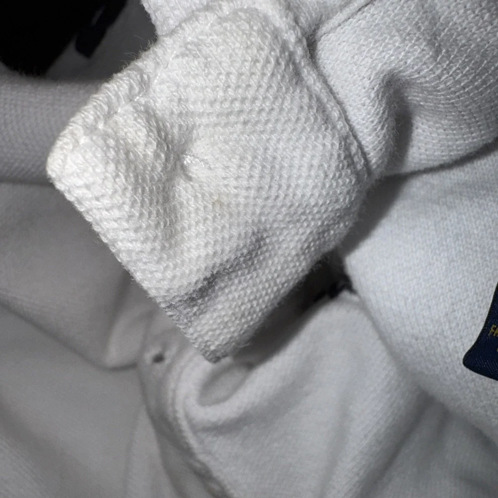 Ralph Lauren Boys White Polo Shirt Size 3 Toddler VGUC Big LOGO - Flawed